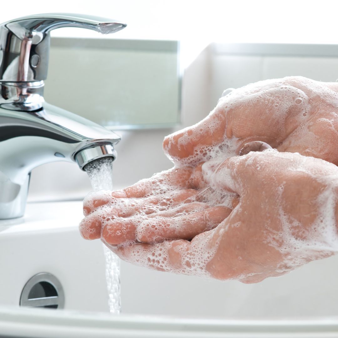 washing hands